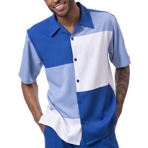 Montique Color Block Suit Top